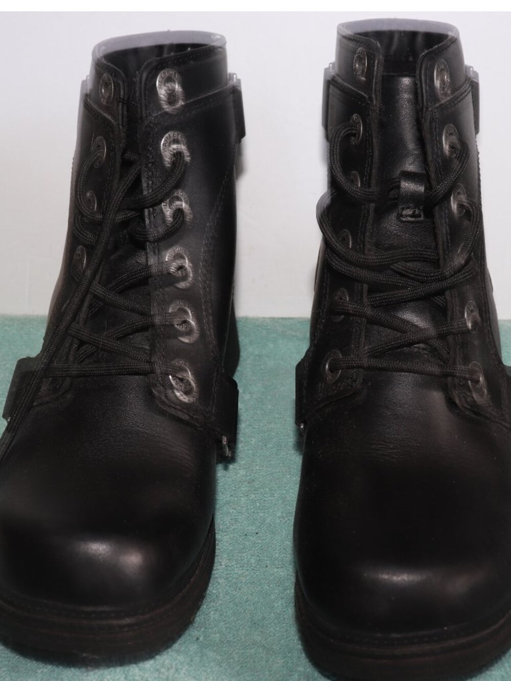 Harley Davidson D83582 Black Leather Boots Women's Size 8.5M Motorcycle Riding